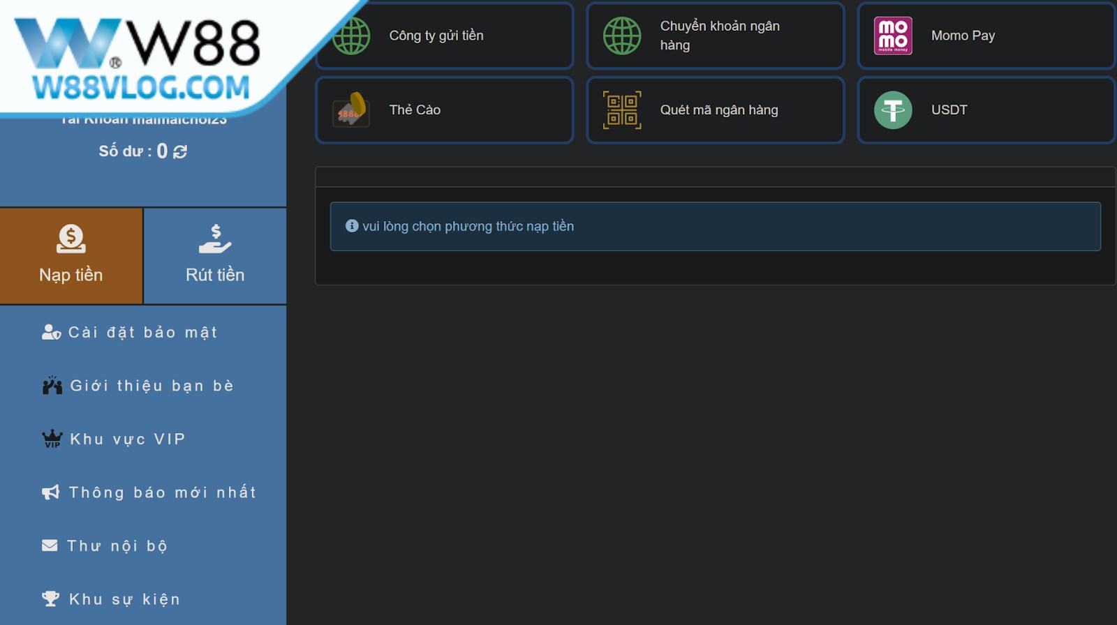 Nguyên nhân gây ra lỗi hiển thị số tiền tại W88